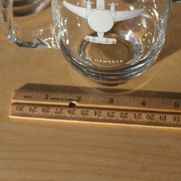 Vintage 1960 Grumman O.A.O E-2A Hawkeye Gulfstream OV-1 Mohawk glasses w/Handles - Picture 11 of 12